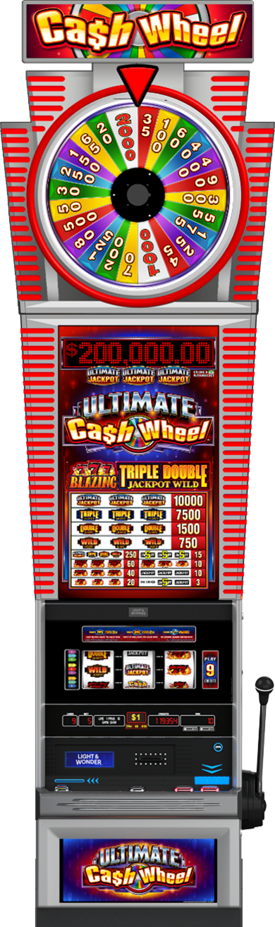 Ultimate Cash Wheel - Blazing 777 Triple Double Jackpot Wild WAP Cabinet